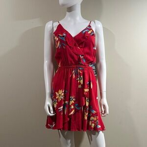 Express Size Small Floral Red Sleeveless Dress New with Tags